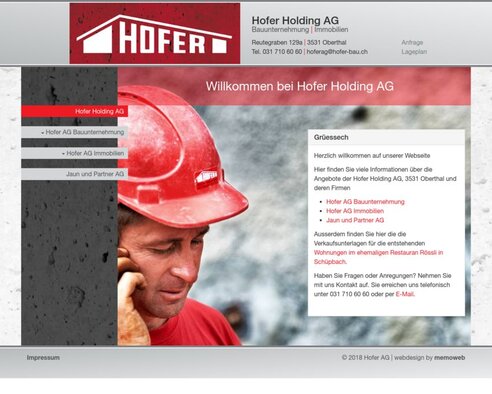 Hofer Holding AG von Oberthal