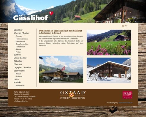 Unterkunft Gässlihof in Feutersoey b. Gstaad