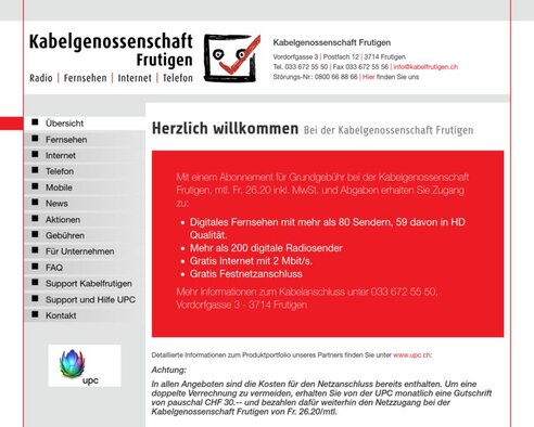 Kabelgenossenschaft Frutigen