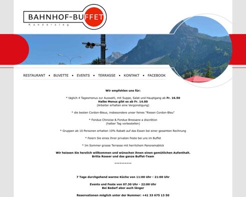 Restaurant Bahnhofbuffet in Kandersteg