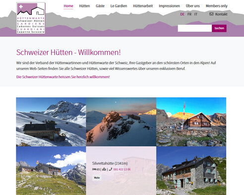 schweizer-huetten.ch mit Hüttenverzeichnis