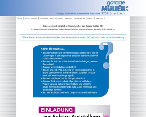 Garage Müller AG von Erlenbach i.S.